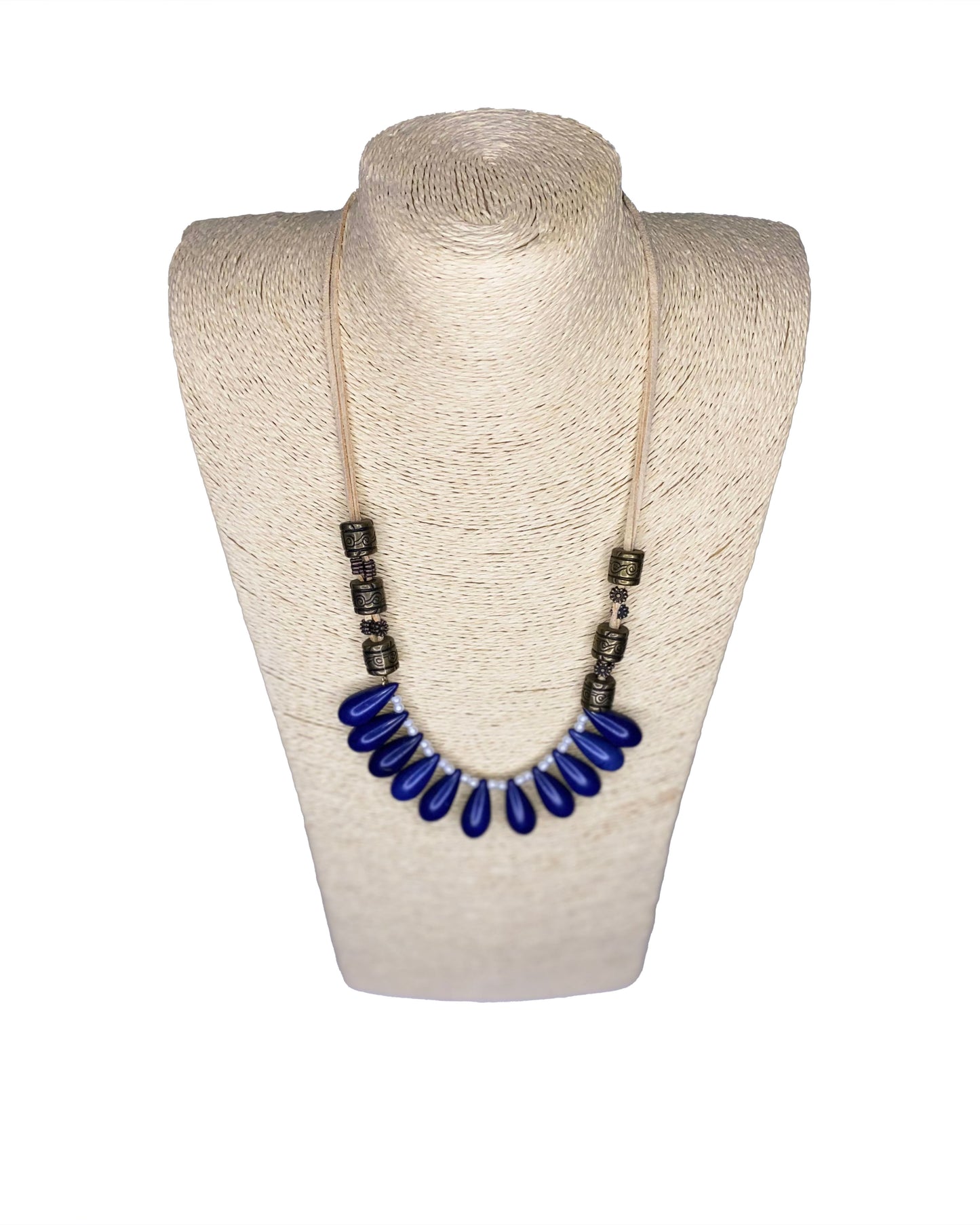 Oceanic Elegance: Blue Tear Gemstone Beaded Necklace. Dive into sophistication with every wear